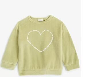 First Impressions Baby Girls Velour Sunshine Heart Top 12M